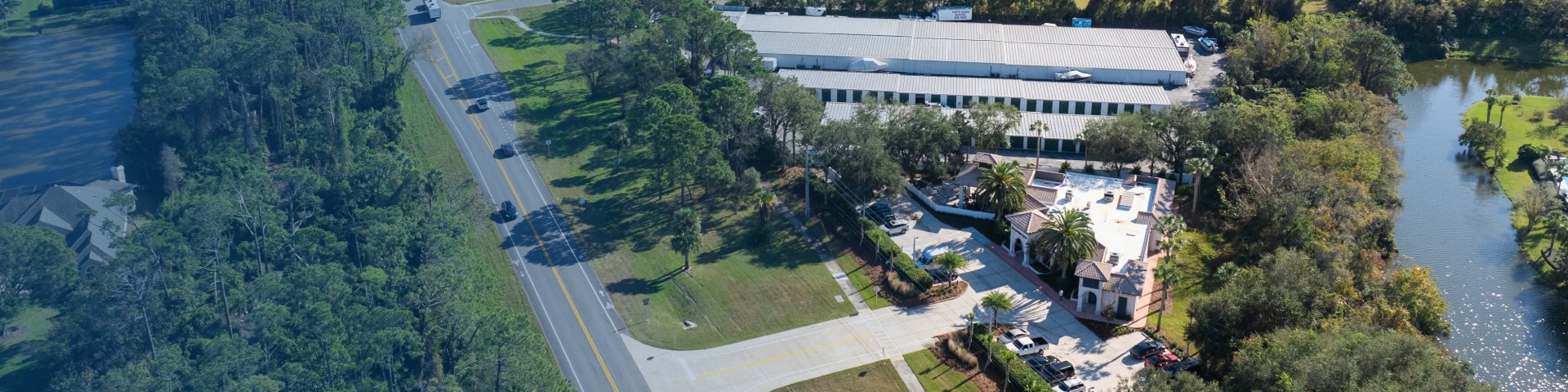 Aerial view of the Recovery Keys treatment campus and grounds in Ponte Vedra Beach, Florida