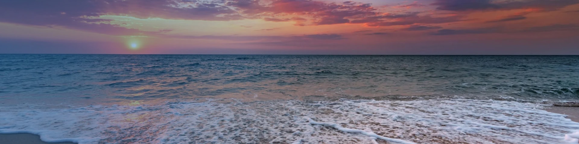 Sunset over the beach near Recovery Keys, representing long-term recovery and aftercare