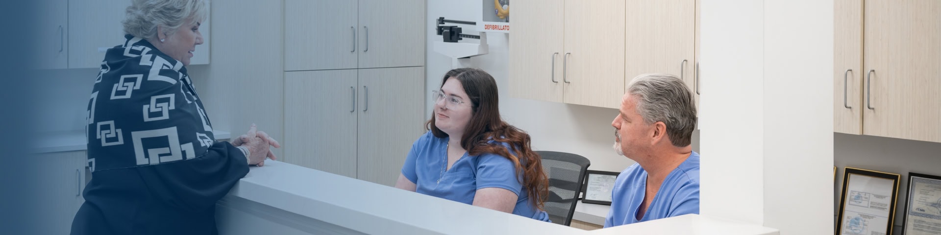 The Recovery Keys reception desk where comprehensive addiction evaluations begin