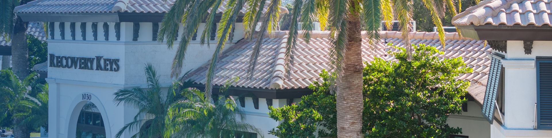 The Recovery Keys residential treatment center signage and buildings in Ponte Vedra Beach, Florida