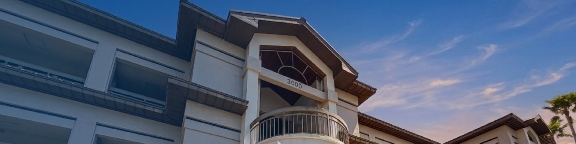 The Recovery Keys outpatient treatment center at dusk in Ponte Vedra Beach, Florida