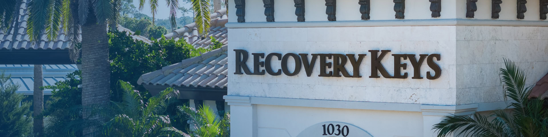 Recovery Keys addiction treatment center signage in Ponte Vedra Beach, Florida